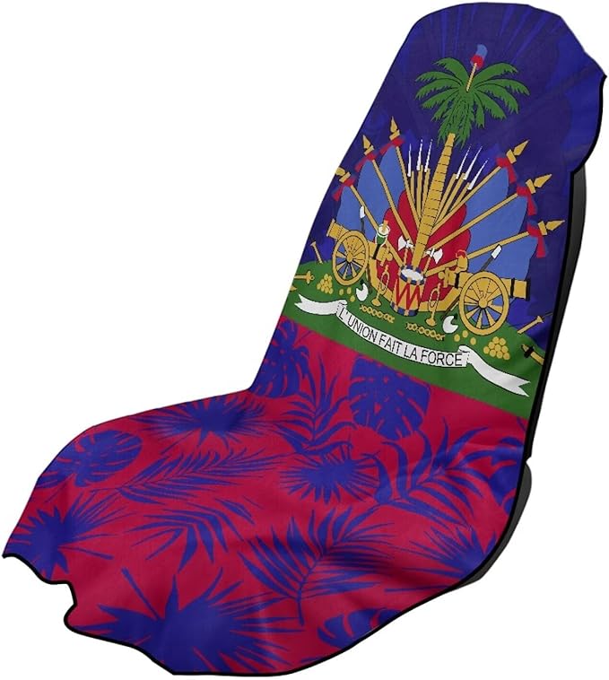 SEANATIVE Flag of Haiti Car Cushion Towels Auto Seat Protectors - Absorber Towel for Car Wash Car Seat Covers, Post-Workout & Dog Owners (33.1" x 60.67")