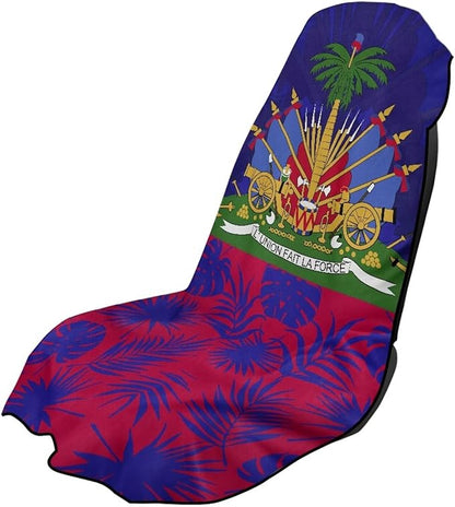 SEANATIVE Flag of Haiti Car Cushion Towels Auto Seat Protectors - Absorber Towel for Car Wash Car Seat Covers, Post-Workout & Dog Owners (33.1" x 60.67")