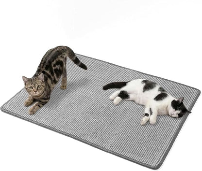Extra Large Cat Scratcher Mat (27.5" x 35.4"), Natural Sisal Cat Scratching Pad for Indoor Cats, Mess-Free Cat Scratch Rug & Cardboard Alternative, Couch & Furniture Protector