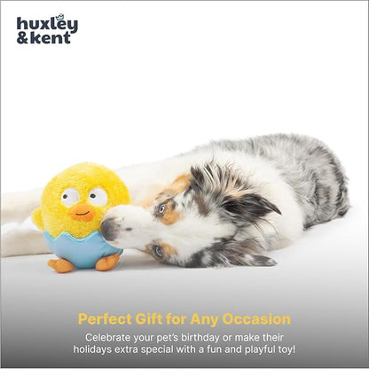 Huxley & Kent Funny Dog Toy w/Squeaker – Power Plush Squeaky Dog Toys for Small, Medium & Large Dogs – Soft Stuffed Animal for Indoor Play & Fetch - Chick-a-Dee, Large