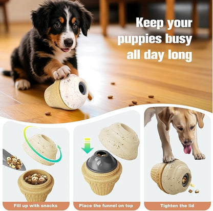 AIERSA Dog Frozen Toy No Need Molds, Treat Dispensing Interactive Dog Toys to Keep Them Busy, Cognitive Puzzle Licking Toys for Aggressive Chewers, Anti Boredom Enrichment Toy for Medium Large Dogs