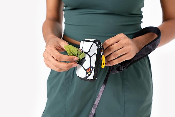 OllyDog Scoop Pick Up | Dog Poop Bag Holder | Lightweight & Water-Resistant Dispenser | Leash Attachment for Hands-Free Carry | Fits Standard Waste Bag Rolls (Magnolia)