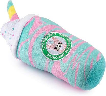 Haute Diggity Dog Starbarks Dogicorn Frapawccino, Plush Designer Dog Toys with Interactive Squeaker, Stimulating Pet Enrichment, Machine-Washable & Safe Materials for All Breeds, One Size