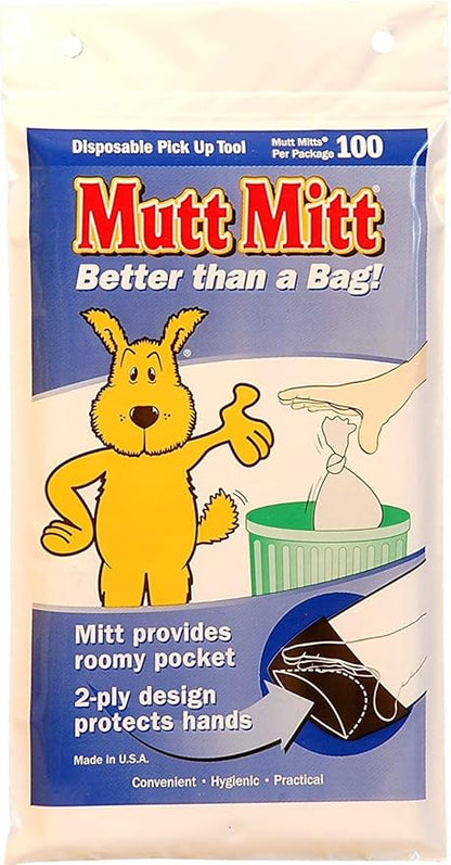 Mutt Mitt Dog Waste Pick Up Bag, 100-Count