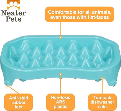 Neater Pet Brands Neater Slow Feeder Dog Bowls, Slows Down Fast Eaters to Help Digestion & Prevent Overeating, Non-Slip Dog Bowl, BPA-Free, Holds 6 Cups of Food for Medium to Large Breed Dogs or Puppy