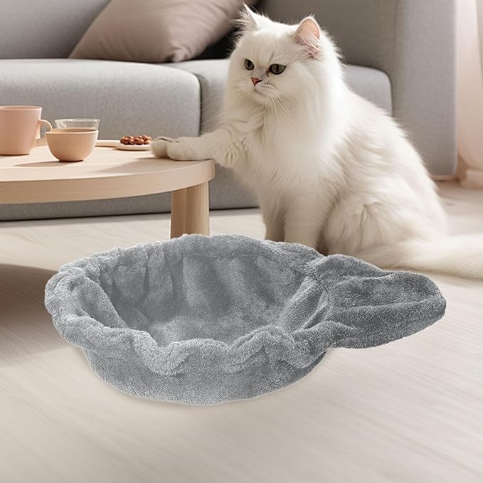 Hammock for, Cozy Nesting Accessory for Indoor Felines, Gray