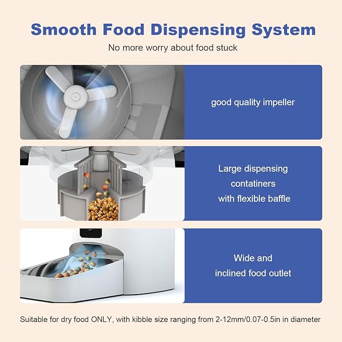ANDOLL HOME 2.4G Automatic Cat Feeder, 4L WiFi Food Dispenser with 10s Voice Recorder, Pet Feeder up to 10 Meals per Day, Timed Cat Feeder with Dry Food Sealed Ring