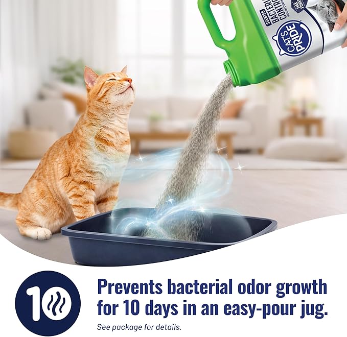 Cat's Pride Max Power: Bacterial Odor Control - Up to 10 Days of Powerful Odor Control - Strong Clumping - 99% Dust Free - Multi-Cat Litter, Scented, 15 Pounds