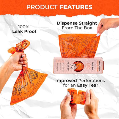 Waste Station Bags – Large Roll Dog Poop Bags (315 Count) – Extra-Strong, Leak-Proof & Unscented – Fits Most Pet Waste Stations, Dog Station Bag & Outdoor Dispensers