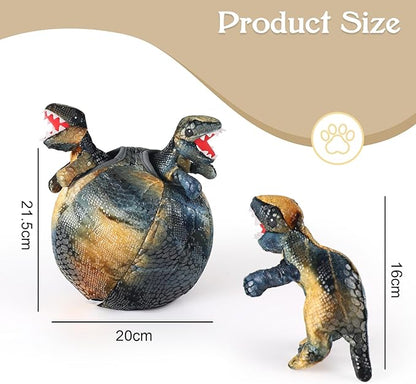 IFOYO Squeaky Dog Toys, Dinosaur Puppy Toys, Plush Interactive Dog Toys for Small Medium Dogs, Enrichment Hide and Seek Dog Toy