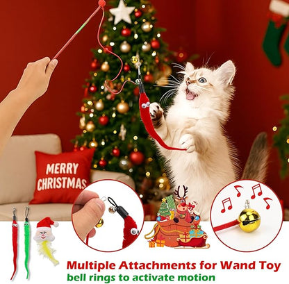 Mity rain Cat Advent Calendar 2025 with 24 Days of Surprises, Christmas Cat Toys with Cat Bowies, Bells, Mice, Catnip, Feather Toys, Xmas Fun Gifts for Cats Lovers