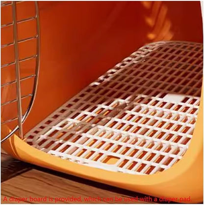 Dog Crate Cat Air Box Bag Portable Cage Dog Shipping Car(Black)