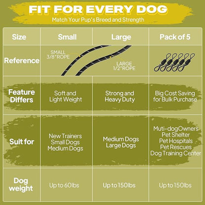 Fida Slip Leads for Dogs, 4 FT x 1/2" Dog Leash Heavy Duty Comfortable Strong Rope Lead for Large, Medium Dogs, No Pull Pet Training Leash with Highly Reflective, Black