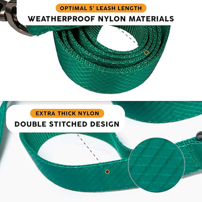 Embark Adventure Dog Leash – Strong & Sturdy for Small, Medium & Large Dogs (Green, 5 Ft)
