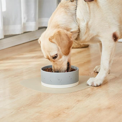 Oslo Ceramic Dog Bowl - 6'' Dog Food Water Bowl for Medium and Large Dogs, Heavy Duty Non-Slip Dog Dish, Modern Scandi-Style Stoneware Pet Feeder Bowl, Dishwasher Safe (30Oz, Grey)