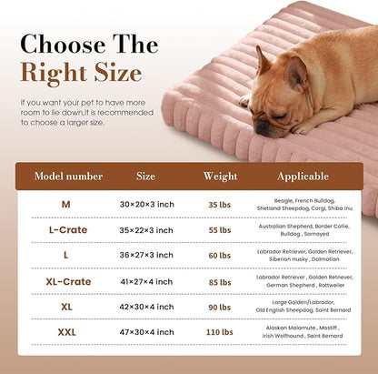 Dog Beds for Extra Large Sized Dog, Orthopedic Pet Bed with Waterproof Lining, Soft Short Plush Surface & Egg Crate Foam, Machine Washable Pet Mat with Removable Cover & Anti Slip Bottom