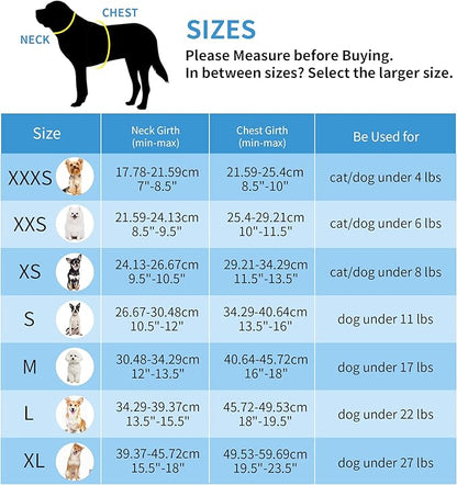 AIITLE Escape Proof Dog Harness - Step in Adjustable Dog Harness No Choke Over with Breathable Mesh and Quick-Release Buckle for All Weather- Outdoor Walking, Training for Medium Dogs Yellow XL
