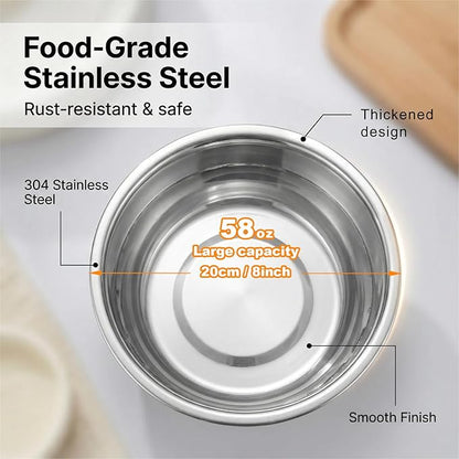 Foldable Elevated Dog Bowl Holder with 2 Large 58oz Stainless Steel Bowls, 10.2" Tall Raised Dog Bowl Stand for Medium/Large Breeds, Indoor and Outdoor Use