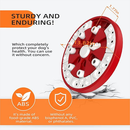Dog Puzzle Toy Dogs Brain Mental Stimulation Mentally Stimulating Puzzles Feeder Toys Puppy Treat Food Dispenser Advanced Level 2 in 1 Game for Small/Medium/Large Aggressive Chewers Breed Red A