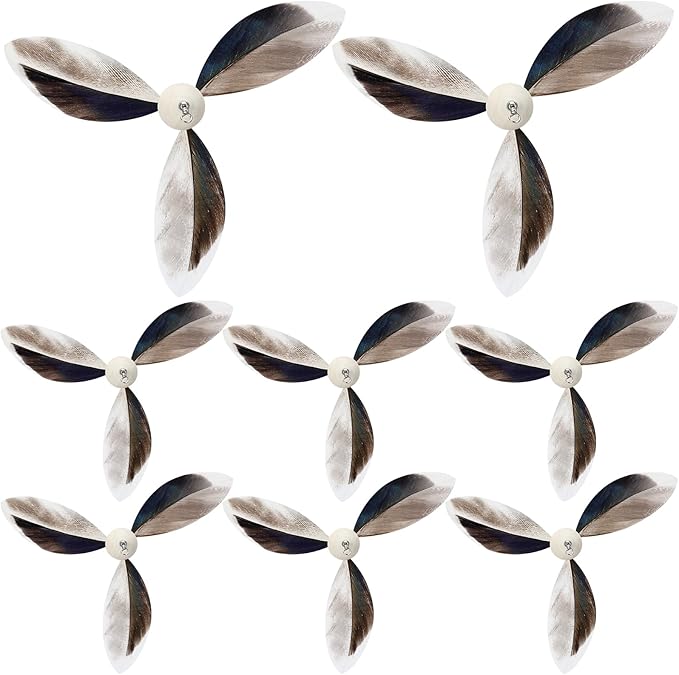 8 Pcs Cat Feather Propeller Refills Propeller Interactive Cat Toy Refills Kittens Toy Feather Replacement Wand Teasers Attachments for Kittens Wand (Lovely)