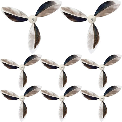 8 Pcs Cat Feather Propeller Refills Propeller Interactive Cat Toy Refills Kittens Toy Feather Replacement Wand Teasers Attachments for Kittens Wand (Lovely)