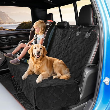Dog Car Seat Cover for Back Seat, Waterproof & Scratch - Resistant Pet Seat Protector with Elastic Straps, Universal Fit for Ford F - Series/Toyota Tacoma/Ram Pickup & More Trucks