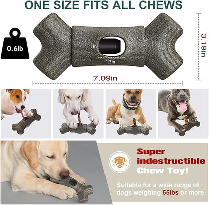 Bully Stick Holder for Large Dogs 55+ lbs – Heavy Duty Chew Toy & Anti-Choking Treat Holder, BPA-Free Adjustable Clamp for Aggressive Chewers, Dishwasher Safe, Promotes Dental Health