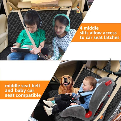 Bark Lover Dog Back Seat Cover Protector, Waterproof Dog Car Seat Covers, Nonslip Backseat Protection for Dogs and Kids, Compatible Pet Car Seat Cover for Cars & Midsize SUVs