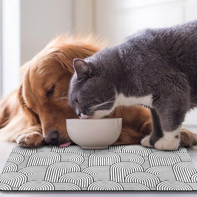 Bohemia Waterproof Pet Feeding Mats - 17 * 30 inch for Dogs and Cats