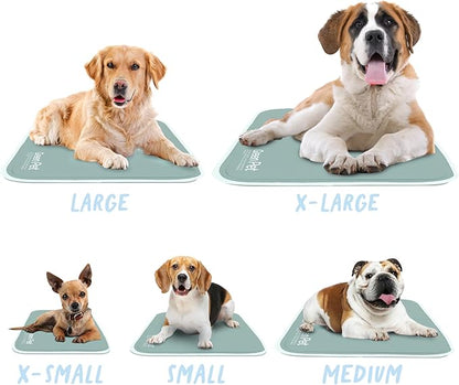 The Green Pet Shop Cool Pet Pad - Medium, Sage Grey - Self-Cooling, Pressure Activated Mat for Dogs & Cats from 21-45 lbs - Non-Toxic Gel, No Water Needed