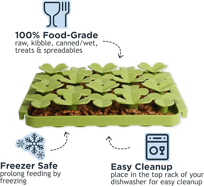 Tall Tails Clover Foraging Mat for Dogs – Slow Feeder Puzzle Mat for Easy & Engaging Feeding