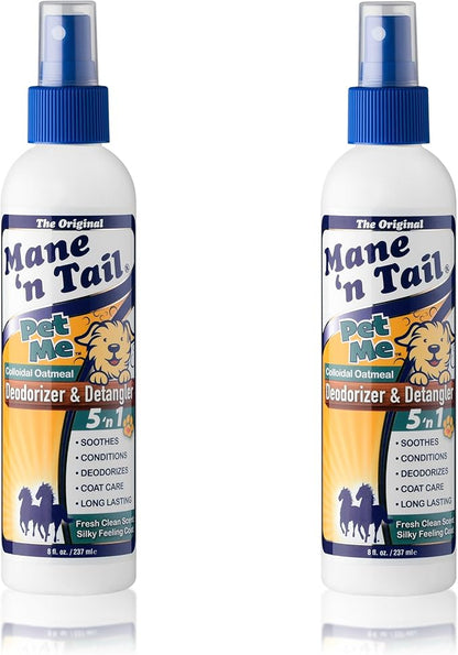 Mane 'n Tail Pet Me Deodorizer & Detangler with Real Colloidal Oatmeal, Aloe Vera and Spirulina (2 Pack)