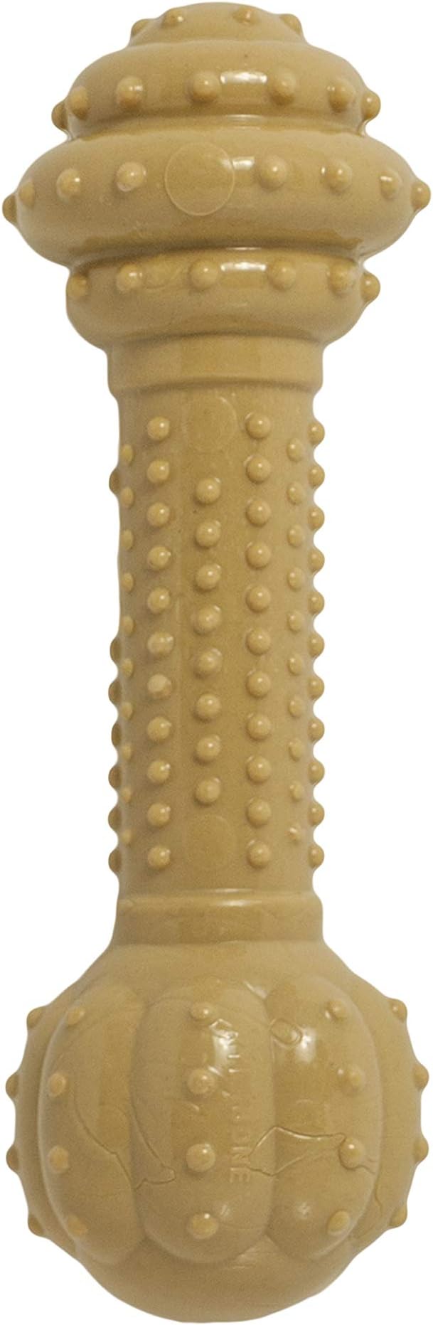 Nylabone Power Chew Barbell Bone Chew Toy for Dogs, Durable Dog Toy, Peanut Butter Flavor, Large - Up to 50 lbs. (1 Count) (Pack of 2)