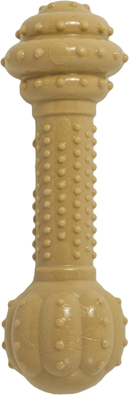Nylabone Power Chew Barbell Bone Chew Toy for Dogs, Durable Dog Toy, Peanut Butter Flavor, Large - Up to 50 lbs. (1 Count) (Pack of 2)