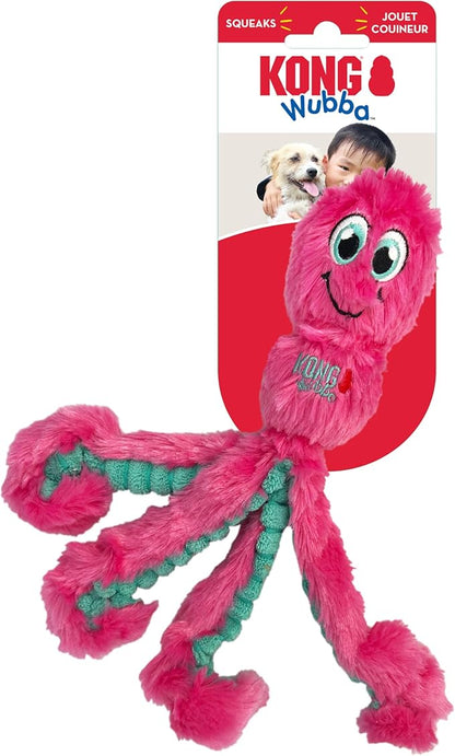 KONG Wubba Octopus Tug and Fetch Squeak Dog Toy Assorted Colors (Small)