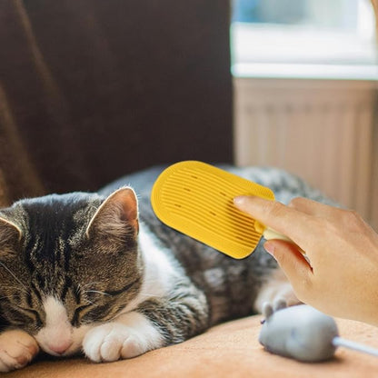 3pcs Cat Tongue Combs, 2024 New Cat Grooming Brushes with 1 Spray Bottle Cat Shedding Brush for Long Haired Cats Ice Cream Cat Fur Remover Comb for Easily Removes Fur Reducing Hairballs