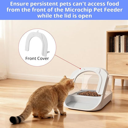 Front Cover for Automatic Microchip Cat Pet Feeder - Prevents Persistent Pet from Getting Food from The Front of The Feeder