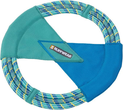 Ruffwear, Pacific Ring Dog Toy, Interactive Fetch and Tug Toy for Playing and Training, Aurora Teal