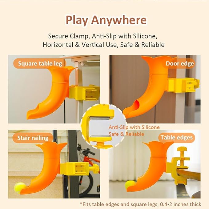 Ball for Dogs - Long Distance Set with Non-Slip and Adjustable | Tennis Ball for Indoor and Outdoor | for Home Garden Patio Park and Play Areas