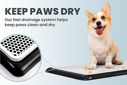 Pet Awesome Dog Potty Tray/Puppy Pee Pad Holder 25”x20” Indoor Wee Training for Small and Medium Dogs