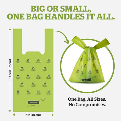 Pogi’s Dog Poop Bags with Handles – Extra-Thick, Leak-Proof, Large, Unscented, 900-Count