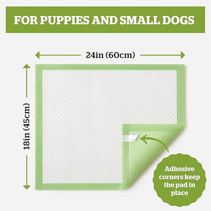 Pogi’s Puppy Pads with Sticky Tabs – Medium, Super Absorbent, Odor Blocking, 20-Count (18x24in)
