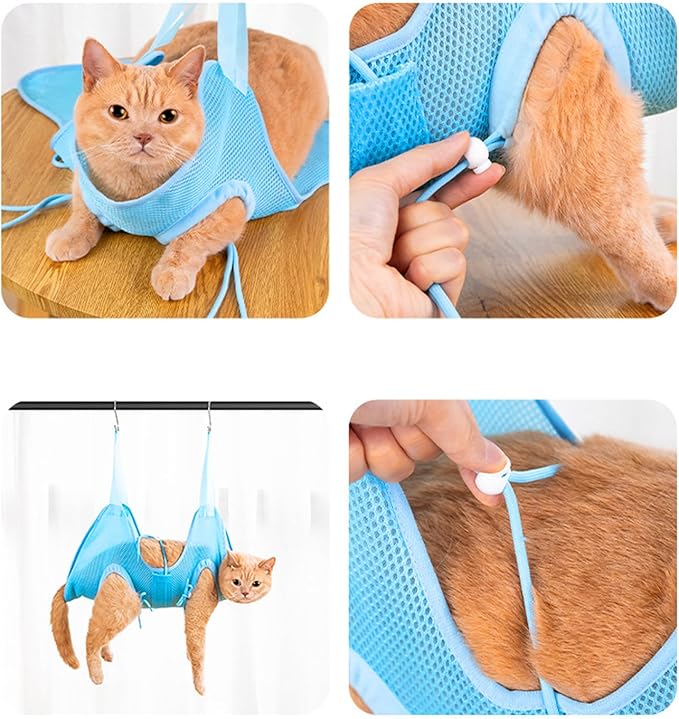 Soft Pet Grooming Hammocks for Small to Media Cats and Dogs Easyly Setups Durability Fabric