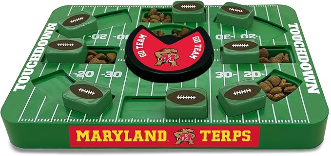 Pets First NCAA Maryland Large Puzzle Toy - Interactive Treat and Slow Feeding Toy for Dogs, New Large Size