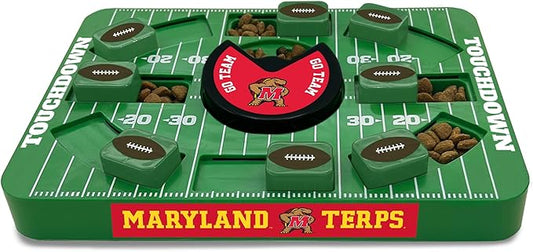 Pets First NCAA Maryland Large Puzzle Toy - Interactive Treat and Slow Feeding Toy for Dogs, New Large Size
