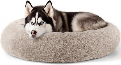 Extra Large Dog Beds, 36 Inch Human Dog Anxiety Relief Comfort Bed, Indestructible & Chew Proof Pet Beds (Brown)
