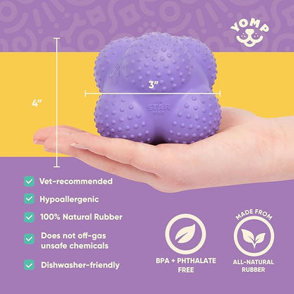 Yomp PupStar MAX Dog Toy – Star-Shaped, Bouncing Ball with Nubbins for Dental Health, Dishwasher Safe, Fun Bounce Path, Made of Non-Toxic, All-Natural Rubber