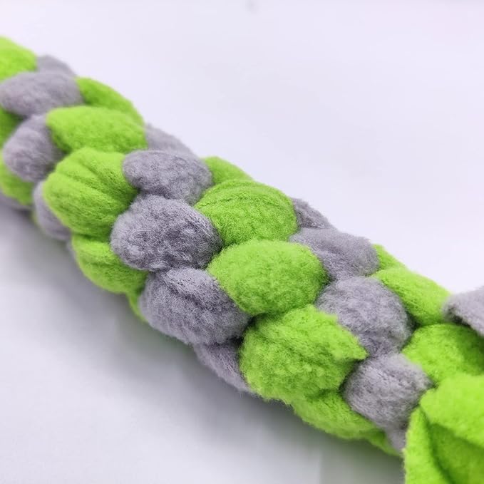 Dewonch Dog Fleece Rope Teaser Toy as Replacement to Chase and Tug (B-2PCS)