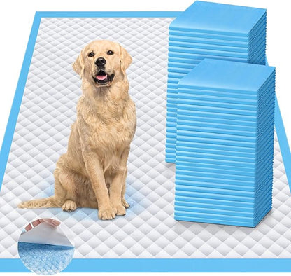 Upgraded 4XL 36"x36" Thicken 6 Layers Dog Pee Pads, 100 CountsUltra Absorbent Pee Pads, Absorb up to 12 Cups, Leak-Proof & Quick Dry Puppy Pads for Puppy,Surgery, Older,Cats, Rabbits,100pcs