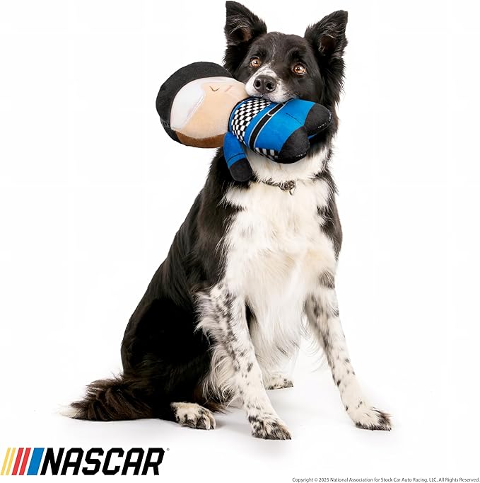 design LAB, Inc. NASCAR Official Merchandise | NASCAR Toy Plush 'Pit Crew & Piston' Dog Toy Gift Set | Fun Squeaky Toys for Dogs